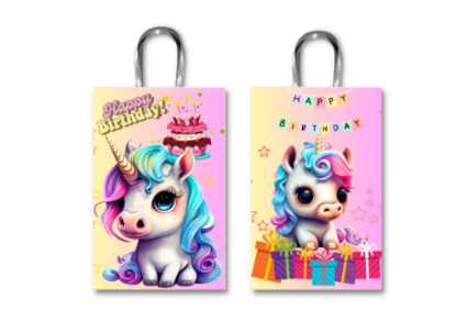 Picture of UNICORN-101 (1pc) 9x16cm Candy Bag - Ribbon Handle