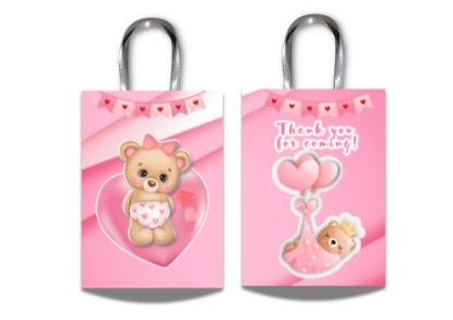 Picture of B3AR003 (1pc) 9x16cm Candy Bag - Ribbon Handle