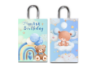 Picture of Boho-BEAR-BLUE (1pc) 9x16cm Candy Bag - Ribbon Handle